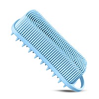 Yealife Silicone Body Scrubber 2 In 1 Body Brush Hair Scalp Brush For Shower And Bath Easy Clean Lathers Well Stimulating