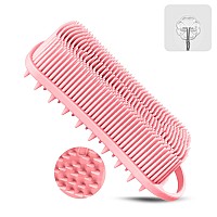 Yealife Silicone Body Scrubber 2 In 1 Body Brush Hair Scalp Brush For Shower And Bath Easy Clean Lathers Well Stimulating