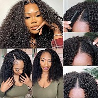 Yiroo Hair Kinky Curly V Part Wig Human Hair No Leave Out Glueless 12A Upgraded U Part Wigs For Women V Shape Clip In Wigs Begin