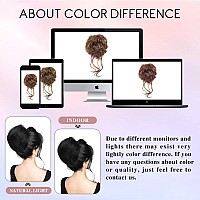 Hslhdi Messy Hair Bun Hair Piece For Women Short Bun Tousled Synthetic Elastic Scrunchies Hairpiece For Women Girls 15Pcs 12