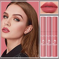 3 Piece Nude Matte Lipstick Setnatural Nude Lipstick Velvet Air Moisture Smooth Crayon Lip Stainmatt E Lipstick 24 Hour Supers