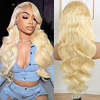 Poghes 613 Lace Front Wig Human Hair Blonde Lace Front Wig Human Hair 180 Density Body Wave 13X4 Hd Lace Front Wigs Human Hair