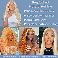 Poghes 613 Lace Front Wig Human Hair Blonde Lace Front Wig Human Hair 180 Density Body Wave 13X4 Hd Lace Front Wigs Human Hair