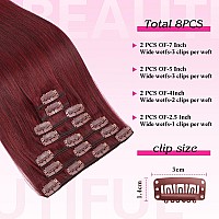 Clip In Hair Extensions Real Human Hair 8Pcs 60G With 18Clips Clip In 100 Human Hair Extensions Brazilian Virgin Human Hair Dou