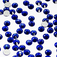 1440Pcs Ss16 40Mm Blue Flatback Rhinestones Bulk K9 Glass Sapphire Crystals Nail Art Gems Round Beads Stones Diamonds Royal Blu