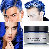 Temporary Modeling Fashion Colorful Diy Hair Pomade Dye Cream Instant Matte Hairstyle For Men Women Kids Party Cosplay Blue