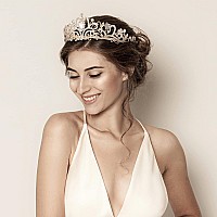 Princess Crown For Women Crystal Queen Tiaras For Girls Bridal Hair Accessories Gifts For Birthday Wedding Prom Bridal Party