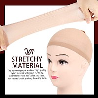 Fandamei Wig Cap 4Pcs Nylon Wig Caps Nude Wig Caps For Women Stocking Wig Caps For Halloween Cosplay Wig Cap For Women Men