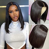 Isee Hair Glueless Wear And Go Wigs For Beginners Lace Front Wigs For Black Women Human Hair Short Straight Bob Human Hair Wigs