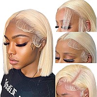 Superlook Blonde Bob Wig Human Hair 613 Lace Front Wig Human Hair 13X4 Hd Transparent Lace Front Bob Wig Human Hair Pre Plucked