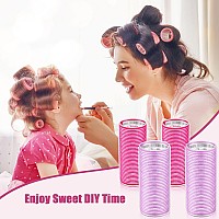 4 Pieces Hair Rollers Self Grip Roller Bangs Aluminium Core Curler Roller Hairdressing Curler For Long Hair Bang Roller Women Ha