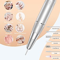 Portable Nail Drill Professional 35000 Rpm Rechargeable Electric Nail File Machine E File For Acrylic Nails Gel Polishing Remov