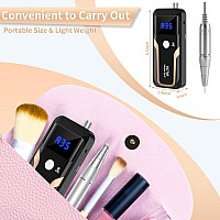 Portable Nail Drill Professional 35000 Rpm Rechargeable Electric Nail File Machine E File For Acrylic Nails Gel Polishing Remov