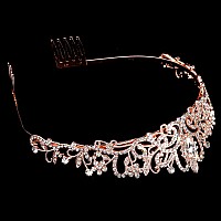 Tiara Crowns For Women Tiaras For Girls Princess Crown For Birthday Halloween Costume Bride Wedding Queen Crystal Rose Gold5