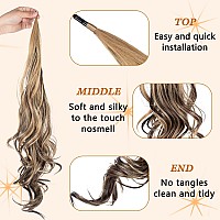 Gx Beauty 32 Inch Flexible Wrap Around Ponytail Extension Long Curl Synthetic Ponytail Wavy Pretty Hair Ponytail Womens Wig 32