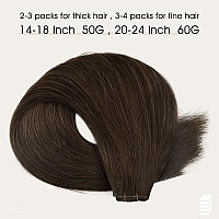 Full Shine Hand Tied Weft Hair Extensions For Fashion Women Sew In Human Hair Straight Remy Weft Extensions Remy Human Hair Full