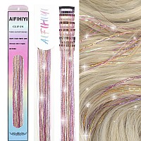 6 Colors Clip In Hair Tinsel 236 Inch Fairy Hair Tinsel Clip In Tinsel Hair Extensions Kit Glitter Hair Tensile Clip In On Spa