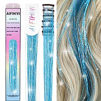 6 Pieces Clip In Hair Tinsel Heat Resistant 236 Inch Fairy Hair Tinsel Kit Clip In Tinsel Hair Extensions Glitter Hair Tensile