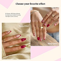 Phoenixy 24 Pcs Gel Nail Polish Set Gel Nail Polish Kit With Base Gloss Matte Top Coat White Nude Pink Red Nail Polish Set Nail