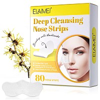 Pore Strip Blackhead Remover Strips 80Pcs Nose Pore Strips Nose Blackhead Remover Strips Deep Cleansing Charcoal Strips Black H