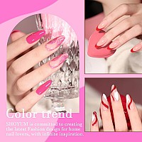 Shoyum Pink Gel Nail Polish Set Lighthot Pink Cherry Blossom Strawberry All Seasons Soak Off Long Lasting Romantic 10 Colors S