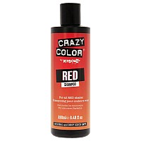 Crazy Color Red Shampoo 250ml for Semi-Permanent Care