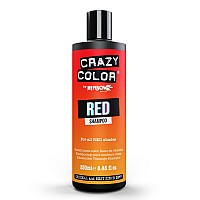 Crazy Color Red Shampoo 250ml for Semi-Permanent Care