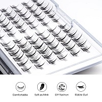 Lankiz Lash Clusters For Diy Lash Extension D Curl Individual Lashes 1016Mm Cluster Lashes That Look Like Extensions Natural