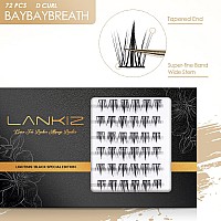 Lankiz Lash Clusters For Diy Lash Extension D Curl Individual Lashes 1016Mm Cluster Lashes That Look Like Extensions Natural