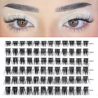 Lankiz D Curl Lash Clusters 72Pcs Diy Eyelash Extension Individual Lashes Natural Look 10121416Mm Mix Length Individual La