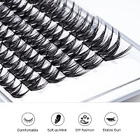 Lankiz Individual Lashes C Curl Lash Clusters For Diy Lash Extension 1016Mm Mega Lashes That Look Like Extensions Wide Stem