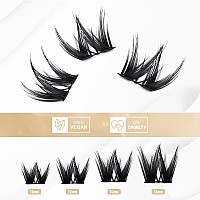 Lankiz Individual Lashes C Curl Lash Clusters For Diy Lash Extension 1016Mm Mega Lashes That Look Like Extensions Wide Stem