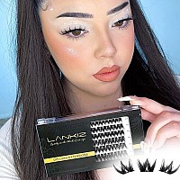 Lankiz Individual Lashes C Curl Lash Clusters For Diy Lash Extension 1016Mm Mega Lashes That Look Like Extensions Wide Stem