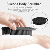 Soft Silicone Body Scrubber 2 Pcs Silicone Body Shower Silicone Loofah 2 In 1 Bath And Shampoo Brush Body Scrubber Shower Clea