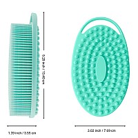 Soft Silicone Body Scrubber 2 Pcs Silicone Body Shower Silicone Loofah 2 In 1 Bath And Shampoo Brush Body Scrubber Shower Clea