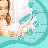 Soft Silicone Body Scrubber 2 Pcs Silicone Body Shower Silicone Loofah 2 In 1 Bath And Shampoo Brush Body Scrubber Shower Clea