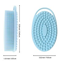 Soft Silicone Body Scrubber 2 Pcs Silicone Body Shower Silicone Loofah 2 In 1 Bath And Shampoo Brush Body Scrubber Shower Clea