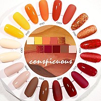 Shoyum Gel Nail Polish Set10 Colors Fall Yellow Orange Gold Glitter Pumpkin Dark Series Nail Gel Polish Starter Kit Soak Off Sa