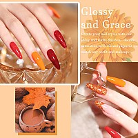 Shoyum Gel Nail Polish Set10 Colors Fall Yellow Orange Gold Glitter Pumpkin Dark Series Nail Gel Polish Starter Kit Soak Off Sa