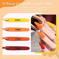 Shoyum Gel Nail Polish Set10 Colors Fall Yellow Orange Gold Glitter Pumpkin Dark Series Nail Gel Polish Starter Kit Soak Off Sa