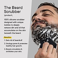 Tooletries Beard Scrubber Silicone Beard Brush Beard Exfoliator For Men Deep Cleans Unclogs Pores Softtouch Bath