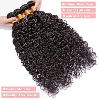 Human Hair Bundles Water Wave 4 Bundles 10 12 14 16 Inch 10A Brazilian Virgin Deep Curly Bundles 100 Unprocessed Wet And Wavy B