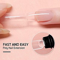 Gaoy Poly Gel Nail Kit With U V Light Starter Kit 6 Colors Nude Pink Black Builder Gel Nail Extension Kit For Beginners With Ev