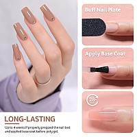 Gaoy Poly Gel Nail Kit With U V Light Starter Kit 6 Colors Nude Pink Black Builder Gel Nail Extension Kit For Beginners With Ev