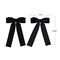 2Pcs Handmade Velvet Bow Hair Clips Headbands For Women Girls Elegant Hair Ties Hair Styling Accessories Hair Band Set Gifts