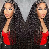 Dutefei Water Wave Lace Front Wigs Human Hair Wigs For Black Women 13X4 Lace Front Wigs Human Hair Pre Plucked With Baby Hair We