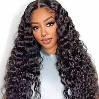 Dutefei Water Wave Lace Front Wigs Human Hair Wigs For Black Women 13X4 Lace Front Wigs Human Hair Pre Plucked With Baby Hair We