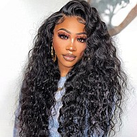 Dutefei Water Wave Lace Front Wigs Human Hair Wigs For Black Women 13X4 Lace Front Wigs Human Hair Pre Plucked With Baby Hair We