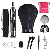 Neverland Beauty Health 23 Inch Black Wig Head Stand With Mannequin Headwig Stand Tripod With Headmannequin Head For Wigsfo