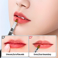 Unaone 2 Pack Lip Brush For Lipstick Retractable Lip Brushes Dualended Makeup Brush For Lipstick Lip Gloss Include Lid